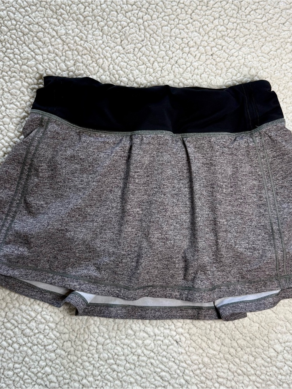 lululemon athletica Heather Gray Skort with Black Waistband